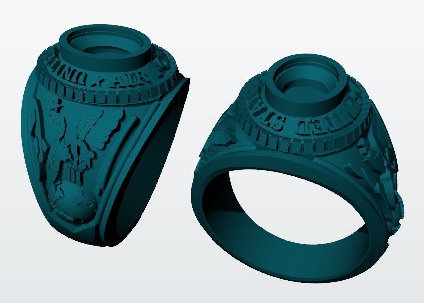 US Air Force Ring 3D print model_8