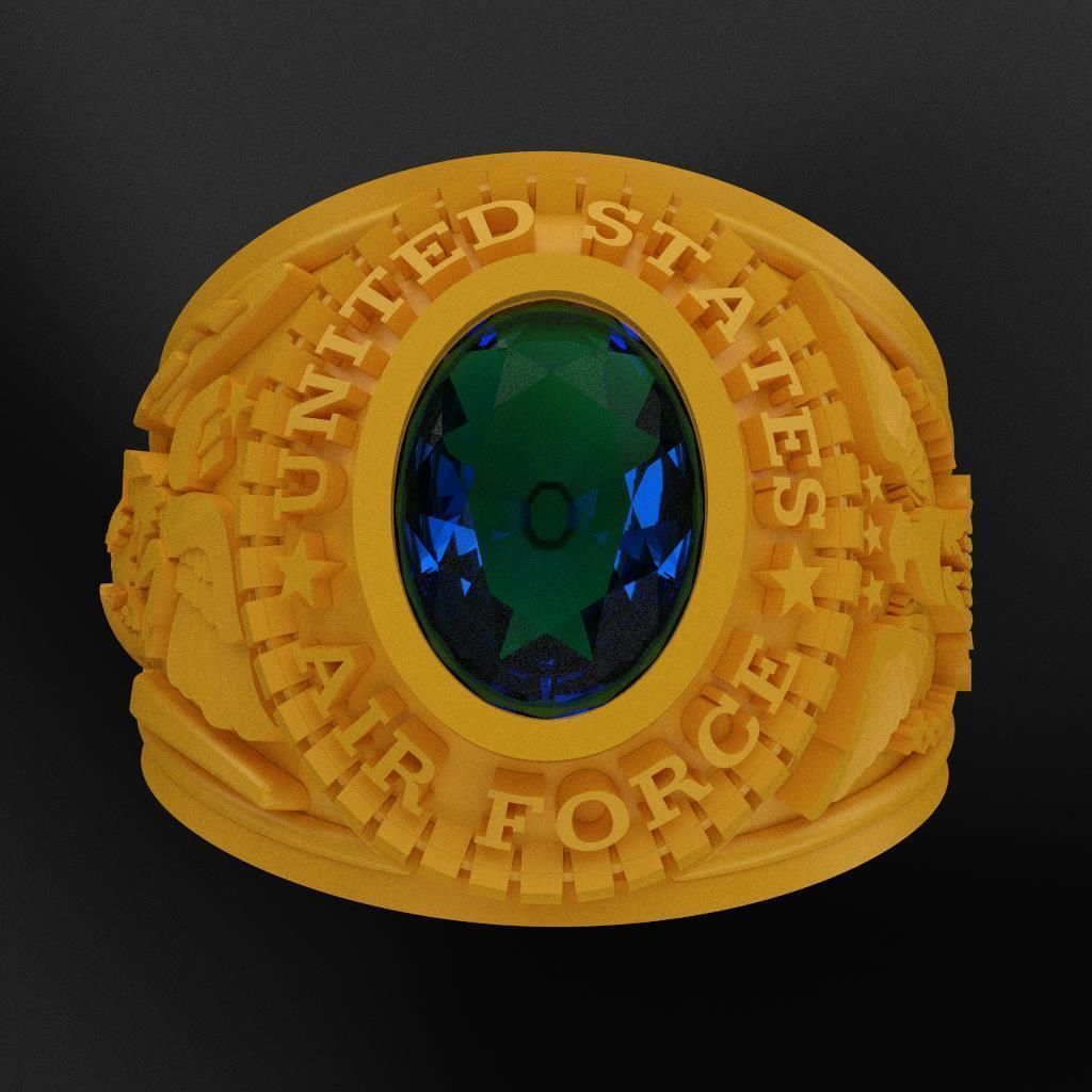US Air Force Ring 3D print model_1