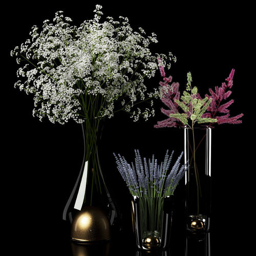 Dry bouquets 3D model