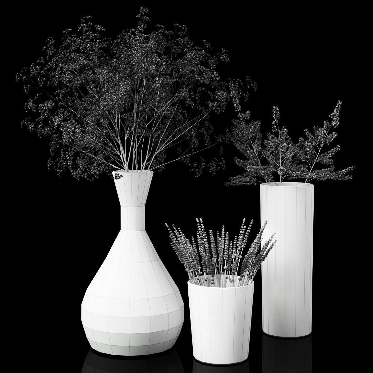 Dry bouquets 3D model_4