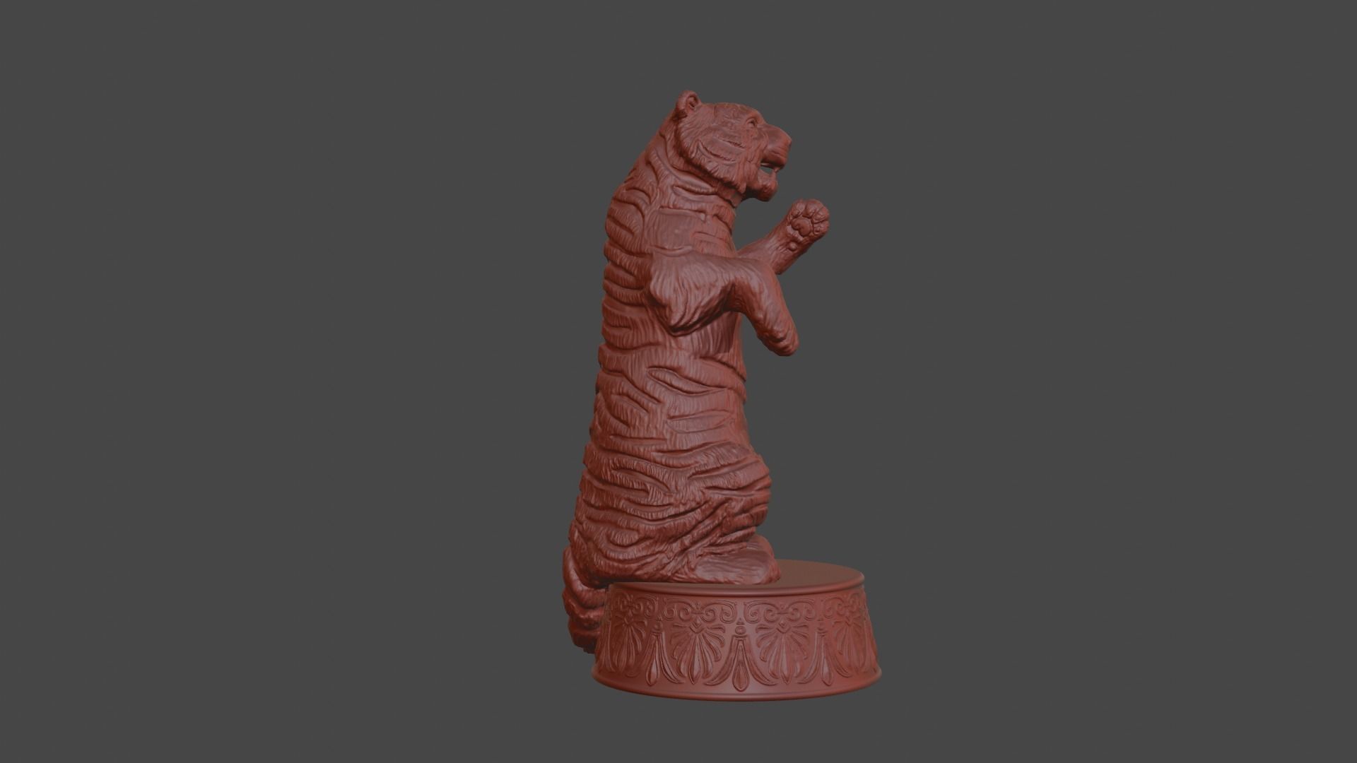 3d figurine of a circus tiger for 3d printing 3D print model_41