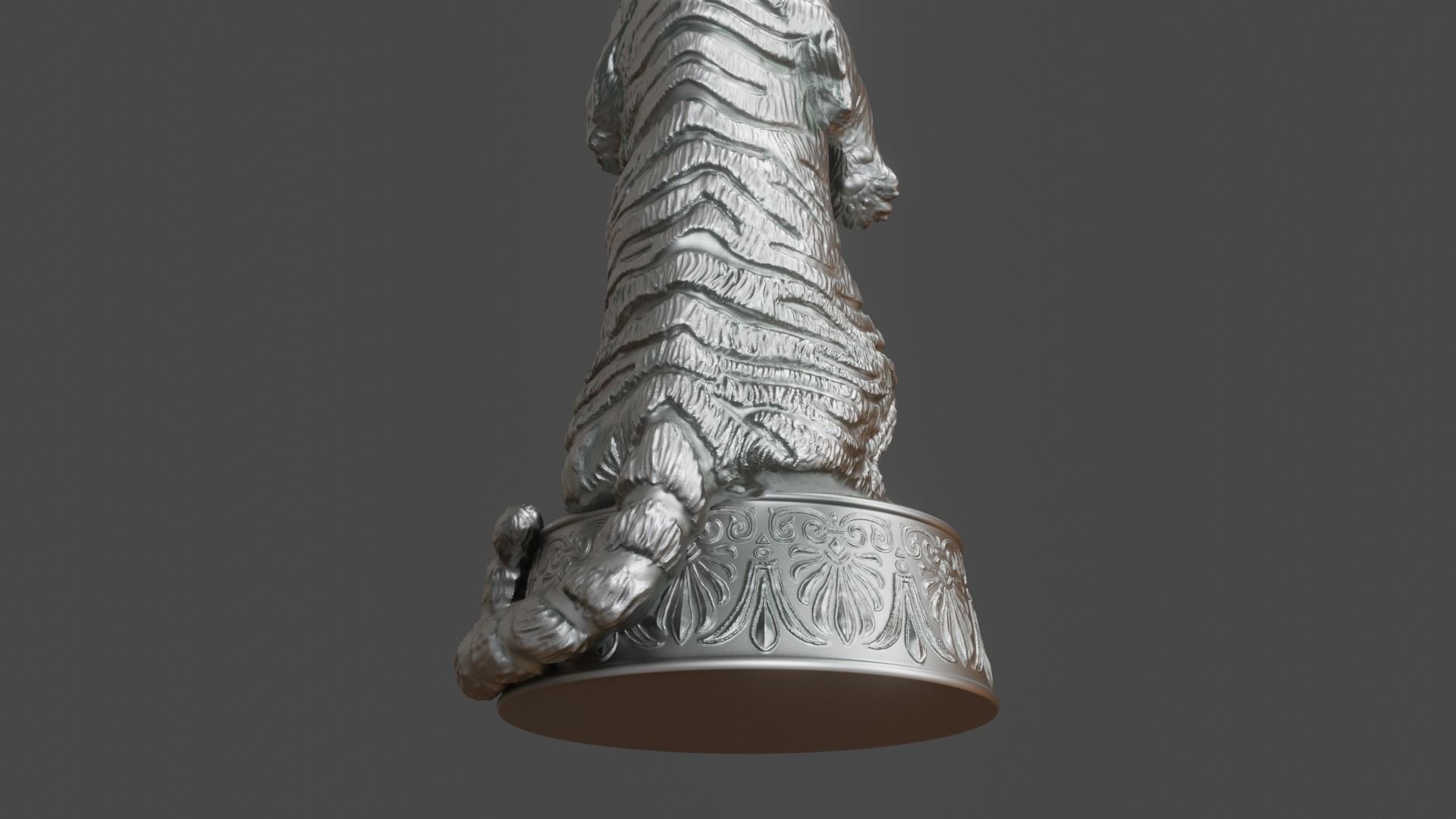 3d figurine of a circus tiger for 3d printing 3D print model_11