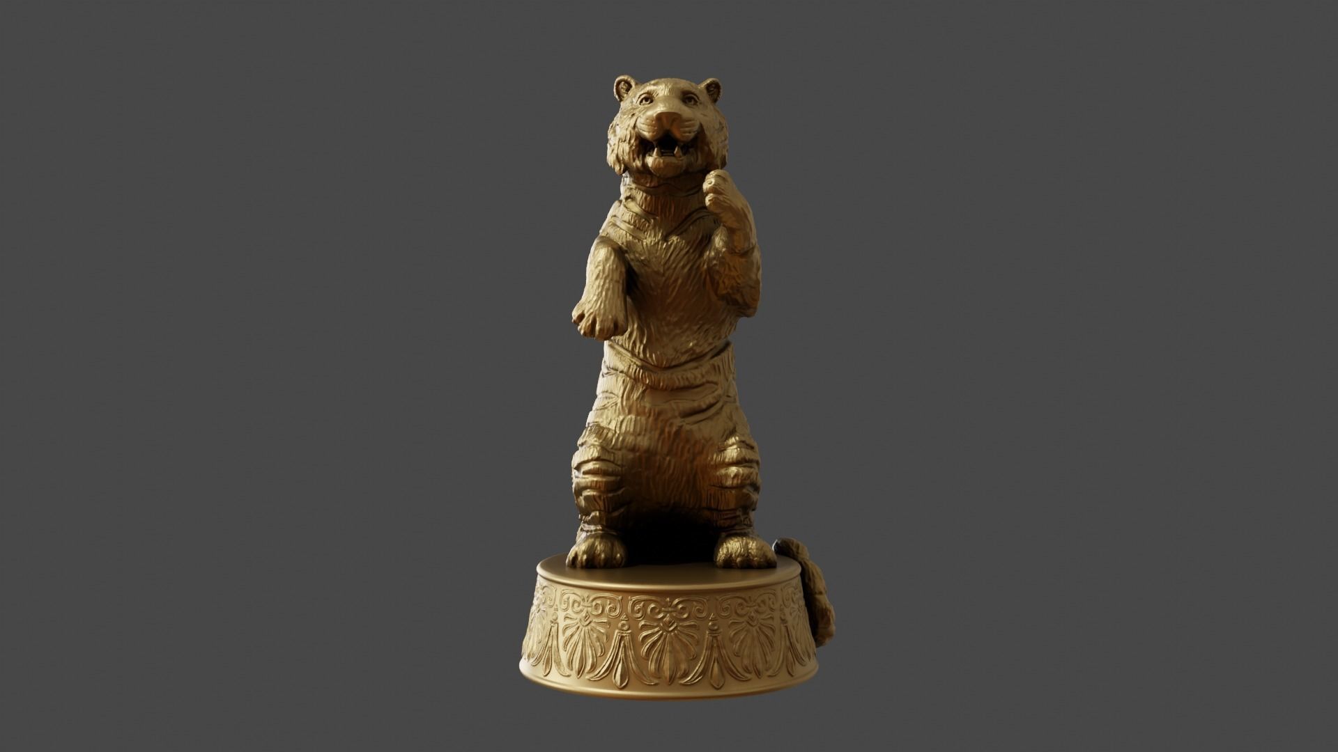 3d figurine of a circus tiger for 3d printing 3D print model_22