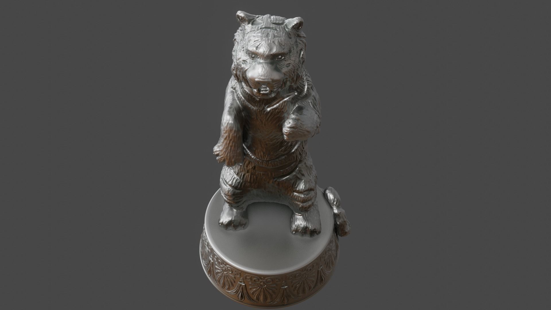 3d figurine of a circus tiger for 3d printing 3D print model_3