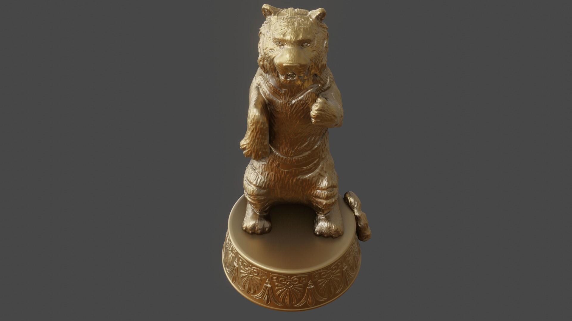3d figurine of a circus tiger for 3d printing 3D print model_26