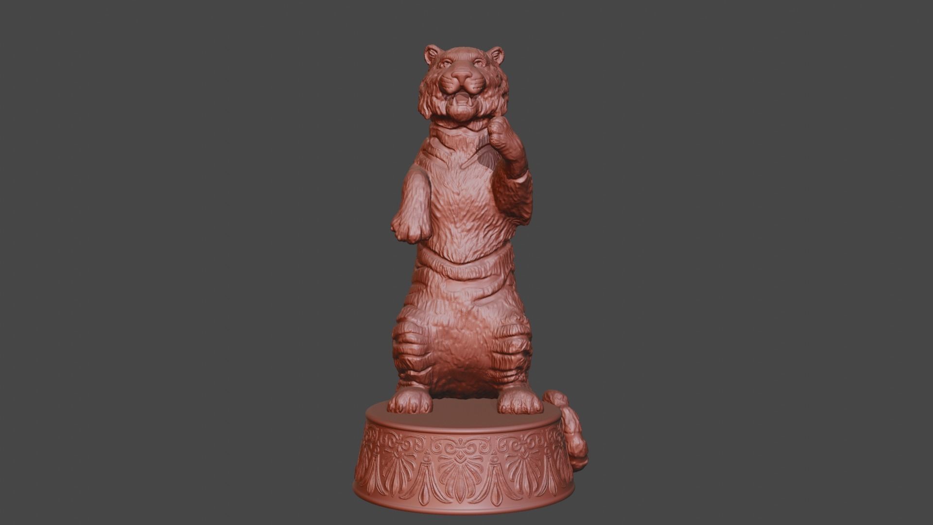 3d figurine of a circus tiger for 3d printing 3D print model_38