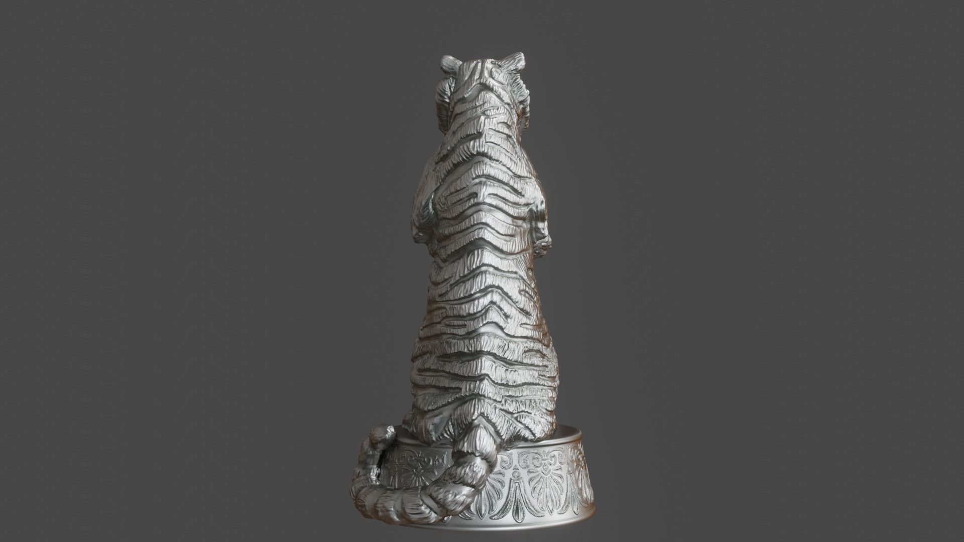 3d figurine of a circus tiger for 3d printing 3D print model_8