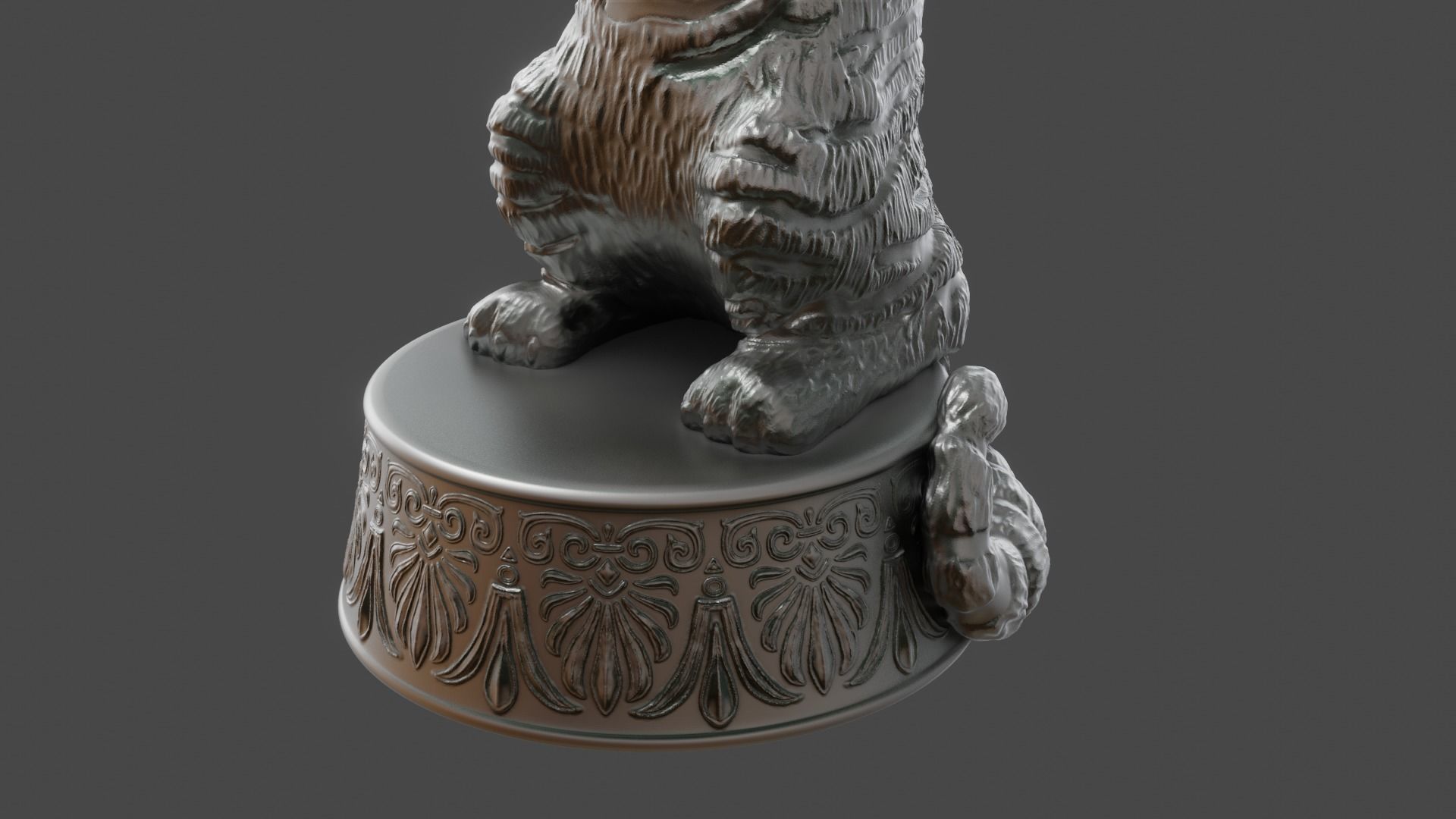 3d figurine of a circus tiger for 3d printing 3D print model_13