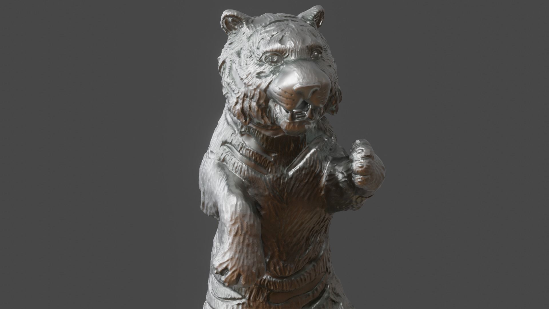 3d figurine of a circus tiger for 3d printing 3D print model_5