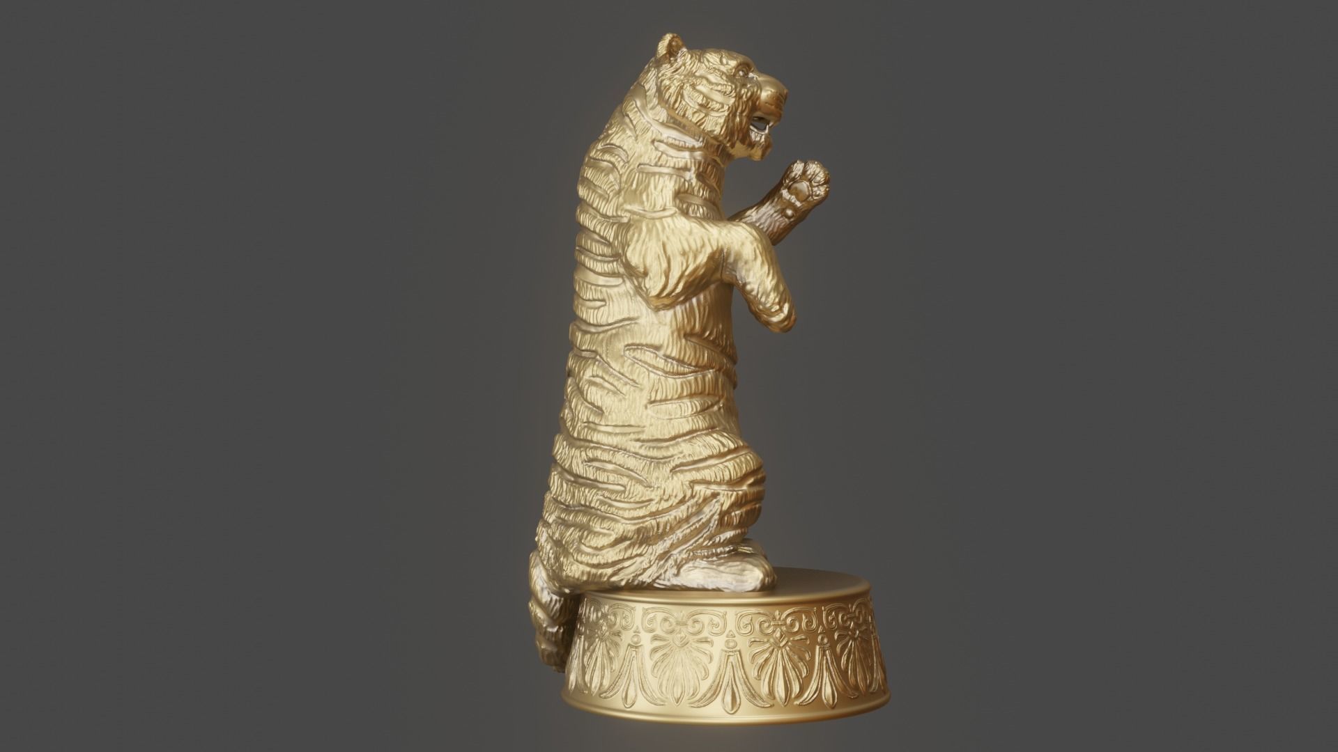 3d figurine of a circus tiger for 3d printing 3D print model_34