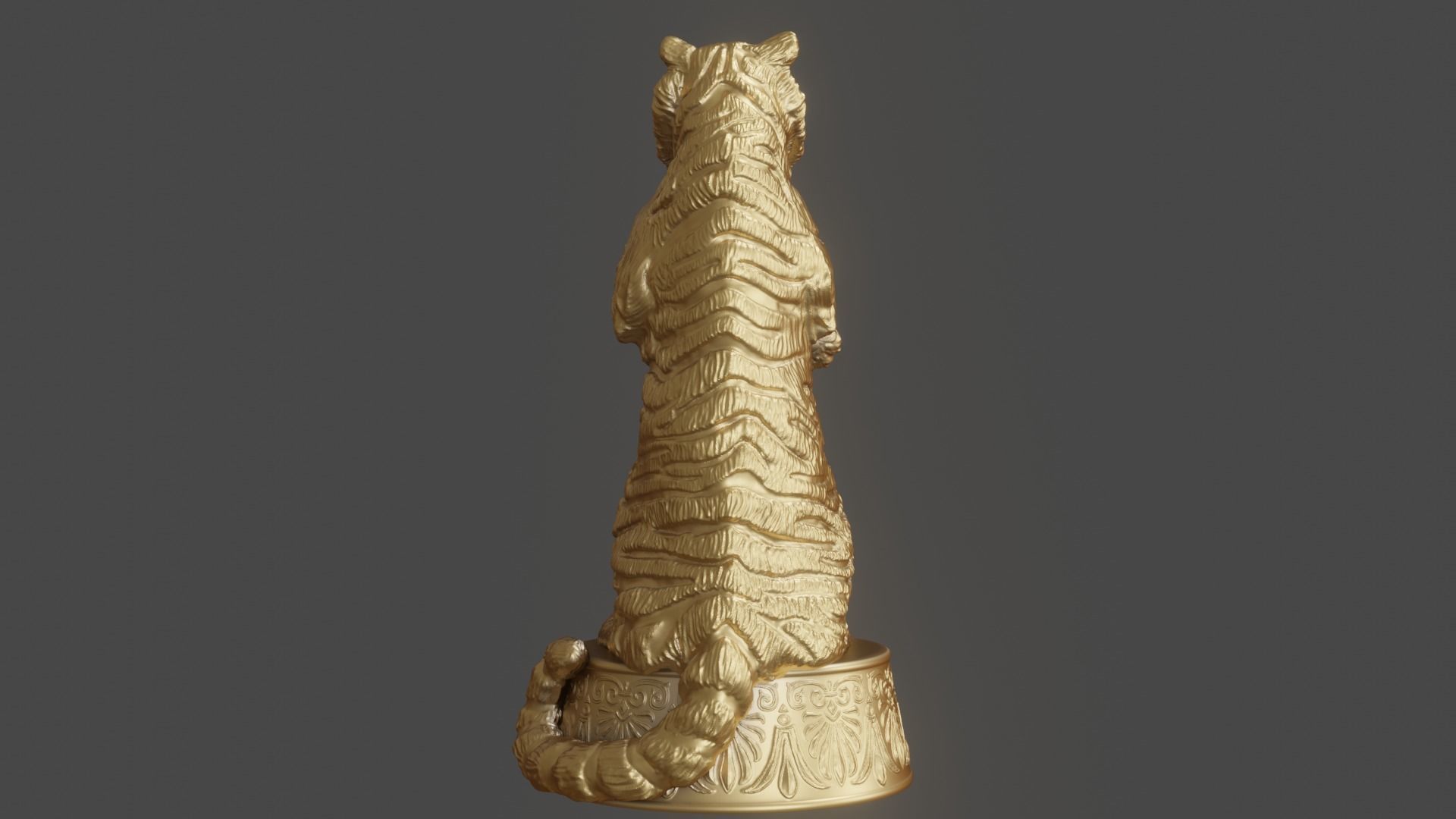 3d figurine of a circus tiger for 3d printing 3D print model_31