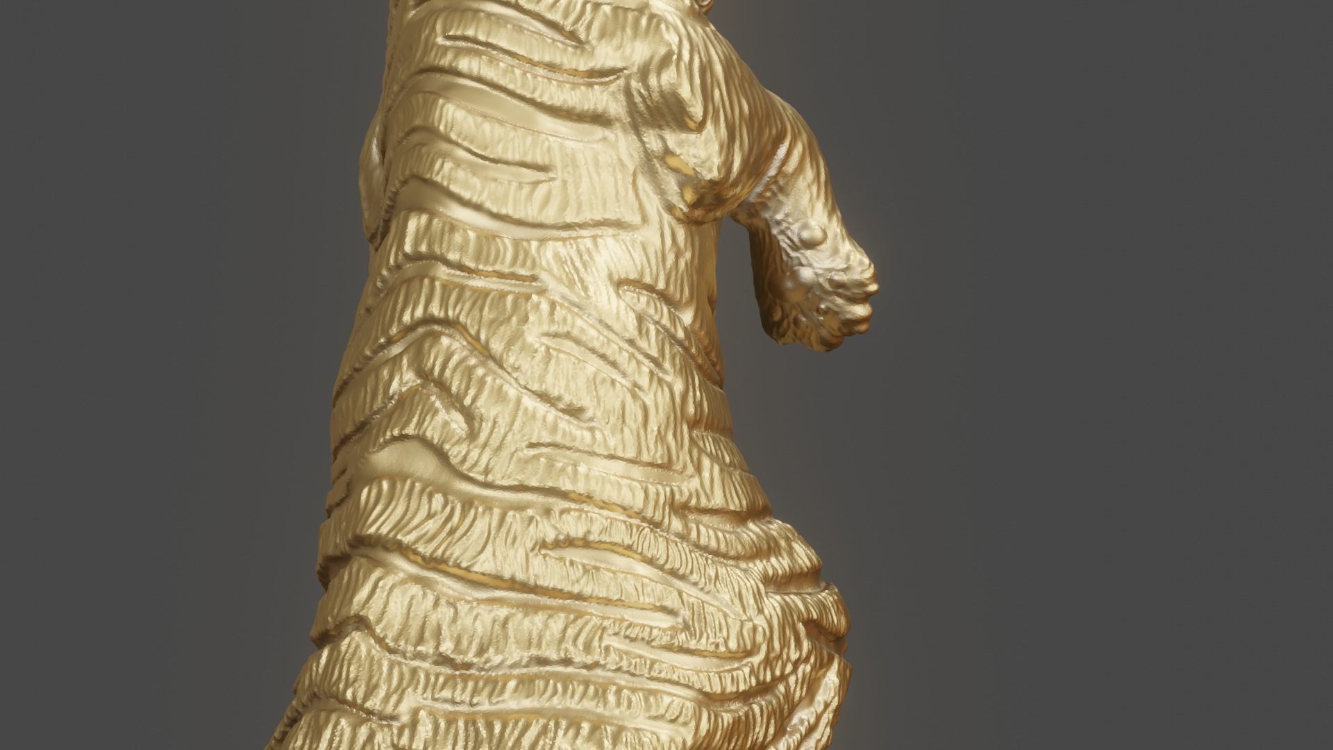 3d figurine of a circus tiger for 3d printing 3D print model_35