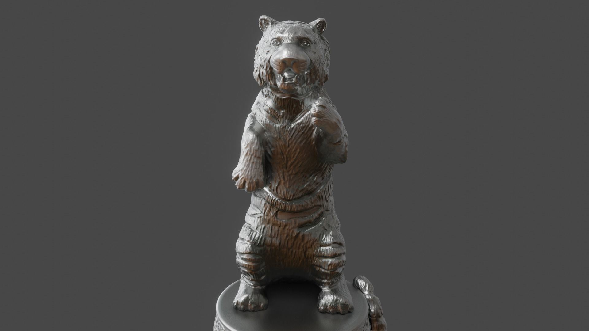 3d figurine of a circus tiger for 3d printing 3D print model_2