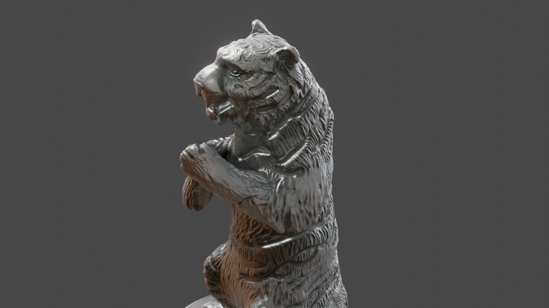 3d figurine of a circus tiger for 3d printing 3D print model_10