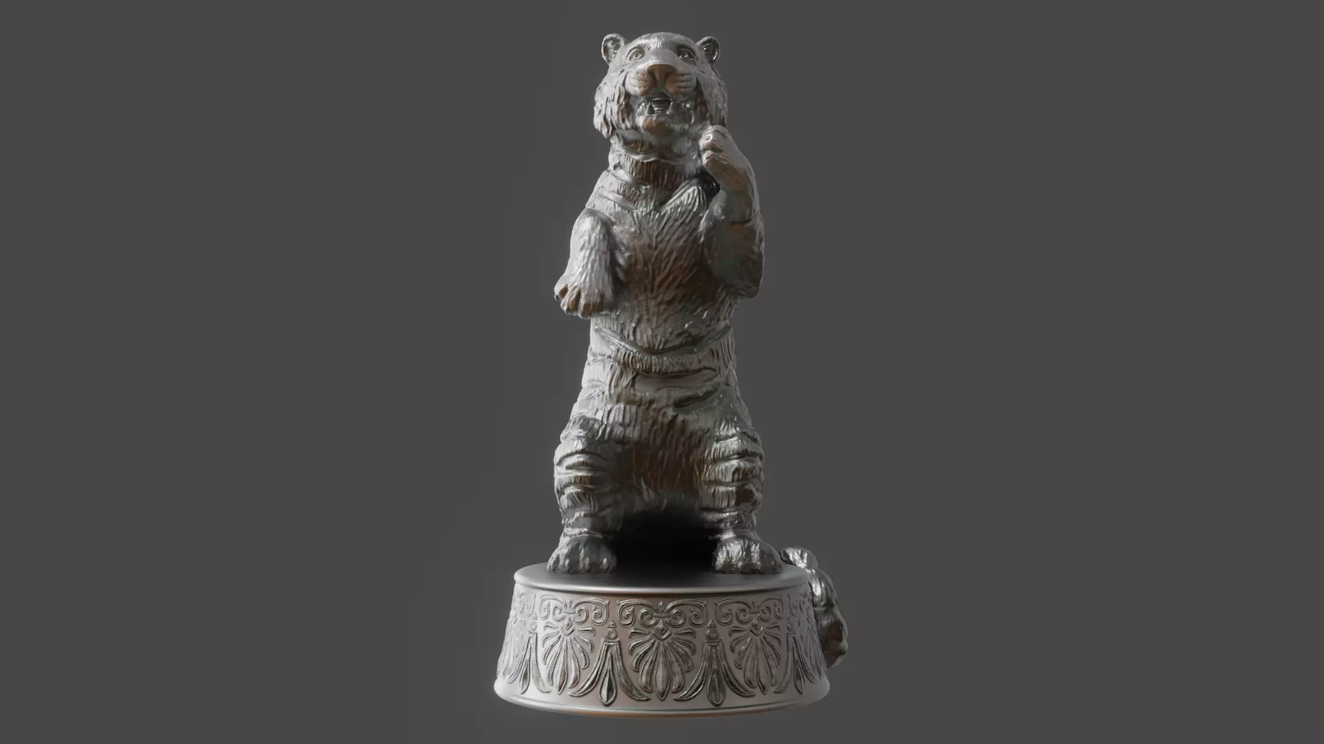 3d figurine of a circus tiger for 3d printing 3D print model_0