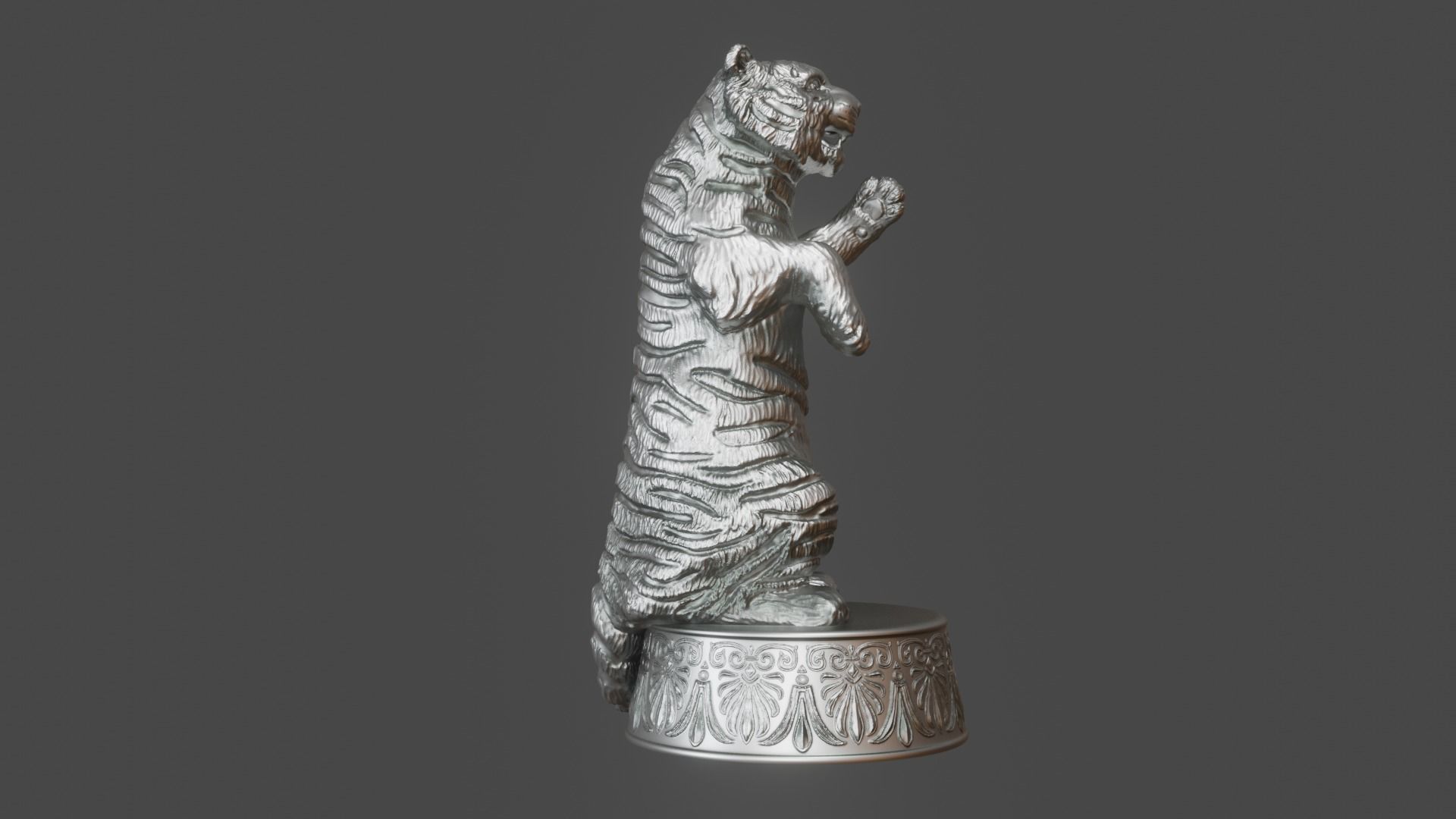 3d figurine of a circus tiger for 3d printing 3D print model_7