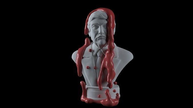 Donald Trump fluid Sculpture 3D print model