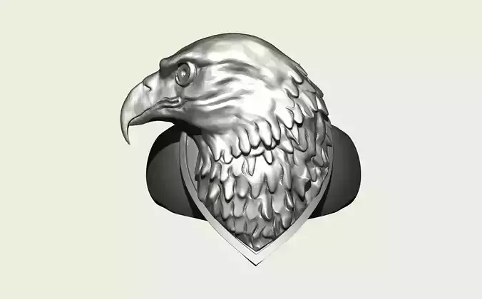 Eagle shield ring