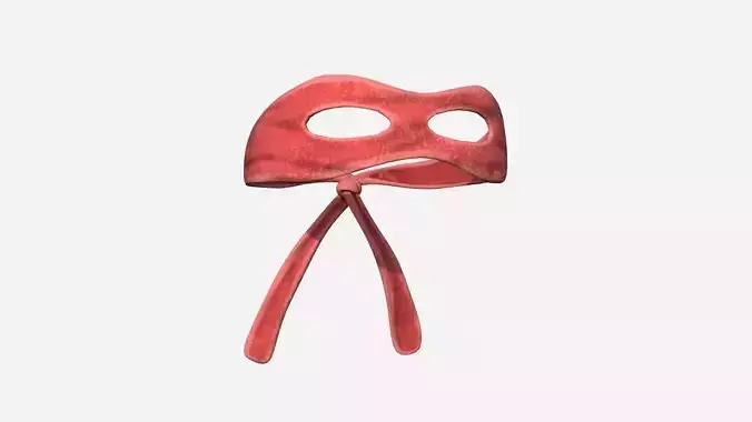 Turtle Ninja Mask 03 Red - Bandana Character Design Low-poly 3D model