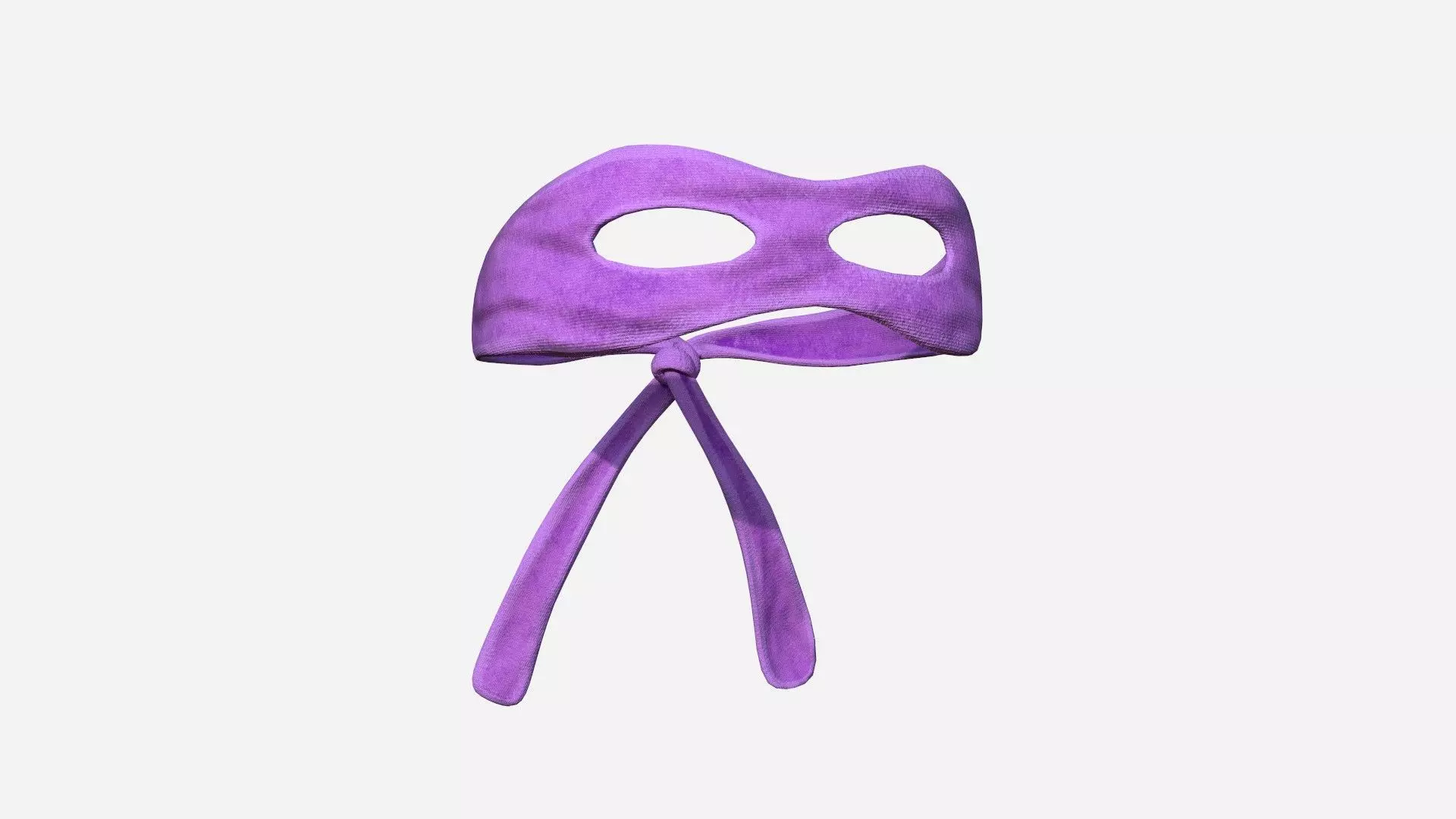 Turtle Ninja Mask 04 Purple - Bandana Character Design Low-poly 3D model_0