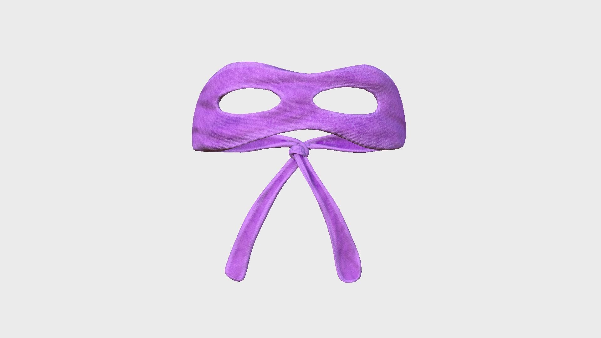 Turtle Ninja Mask 04 Purple - Bandana Character Design Low-poly 3D model_1
