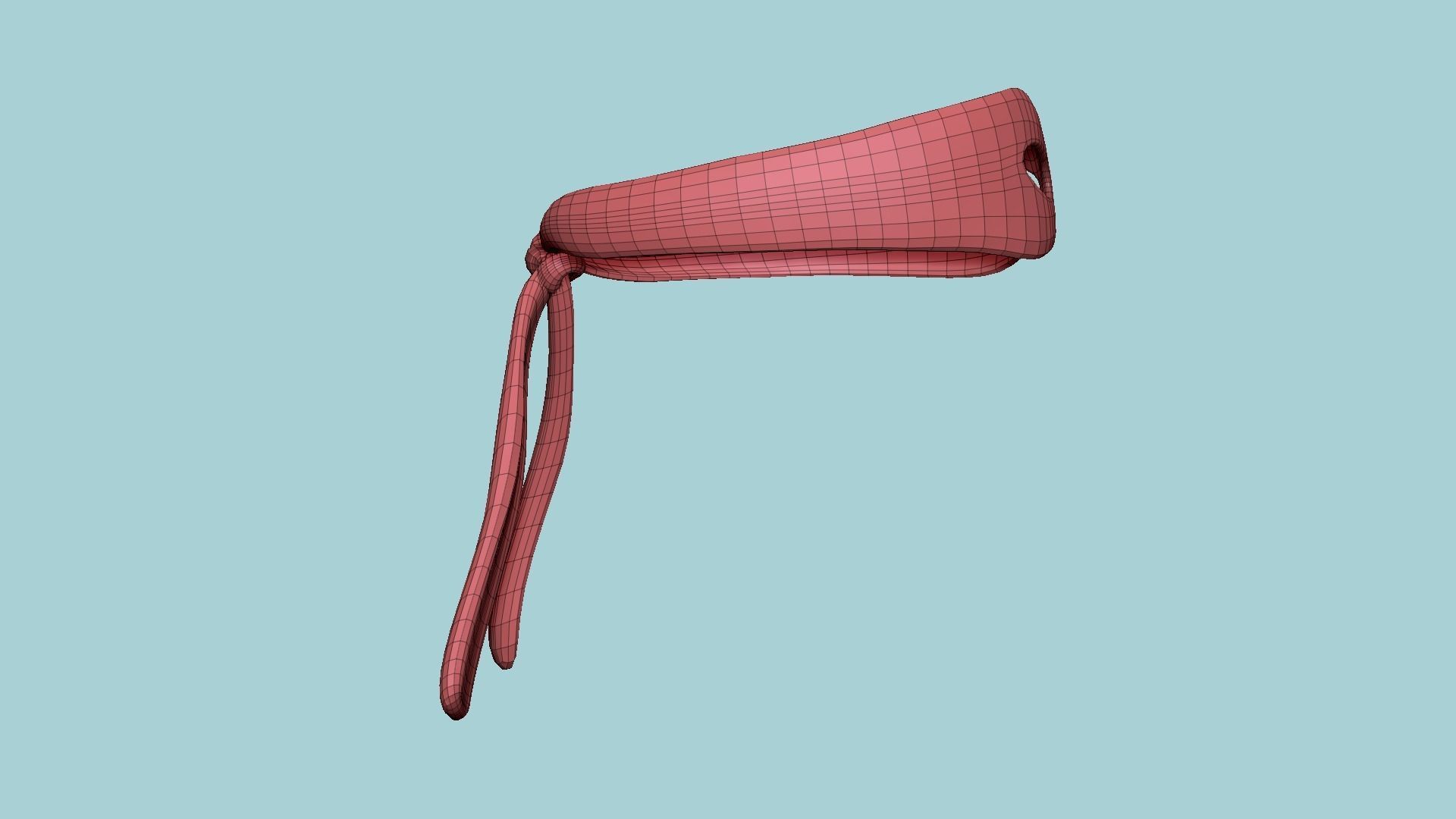 Turtle Ninja Mask 04 Purple - Bandana Character Design Low-poly 3D model_14