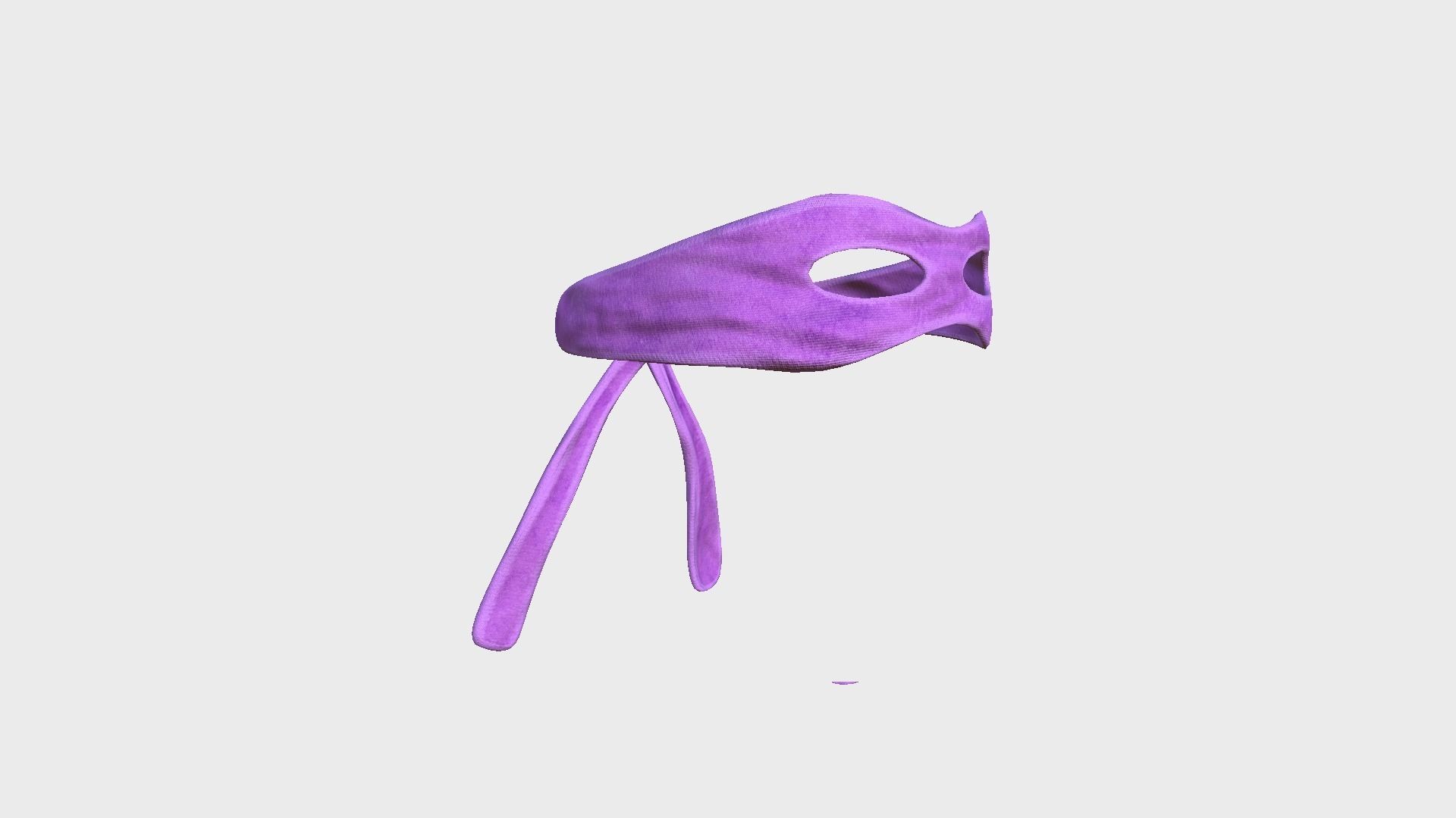 Turtle Ninja Mask 04 Purple - Bandana Character Design Low-poly 3D model_2