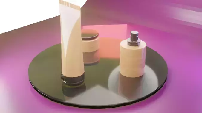 cream three cosmetic products on table