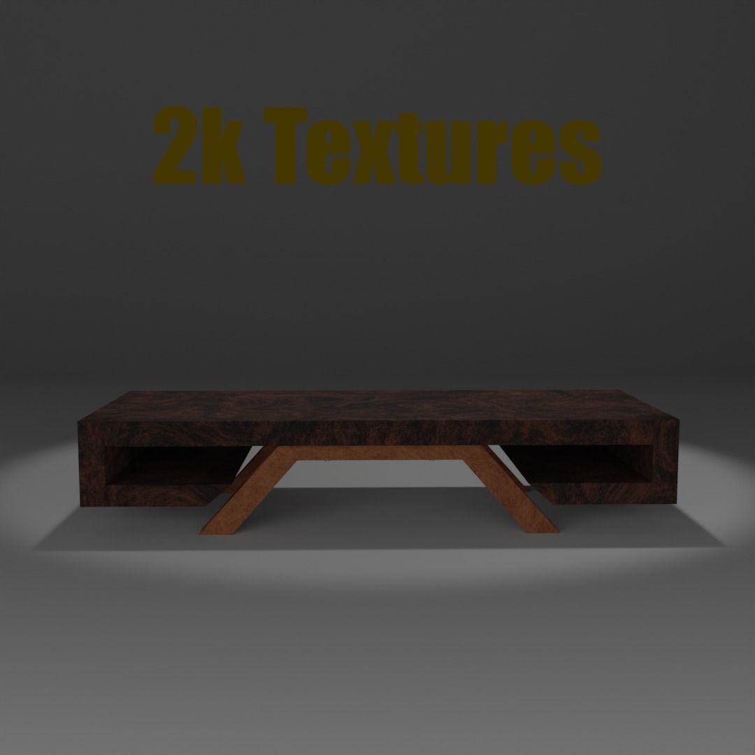 Modern Table 2 variants Low-poly 3D model_1