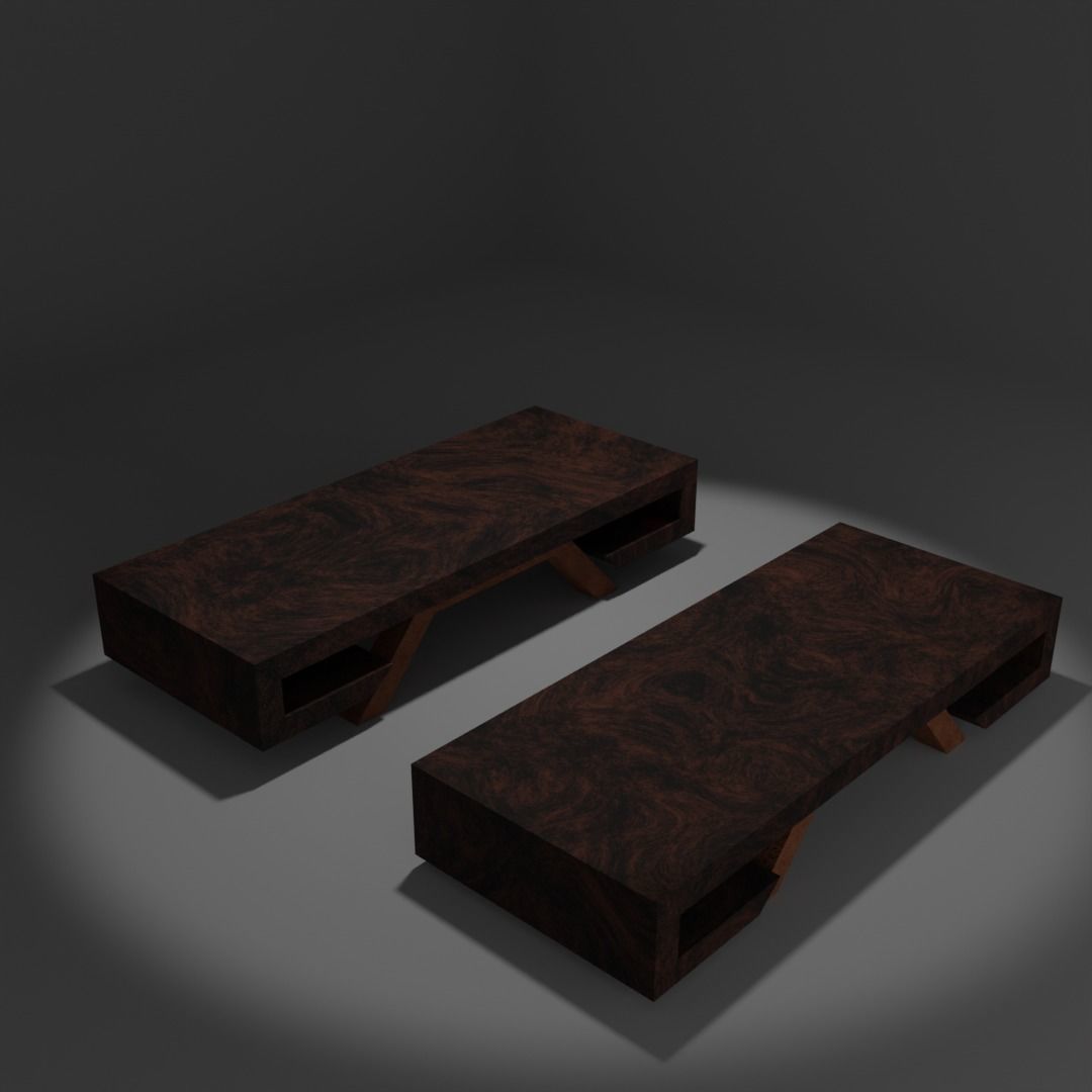 Modern Table 2 variants Low-poly 3D model_3