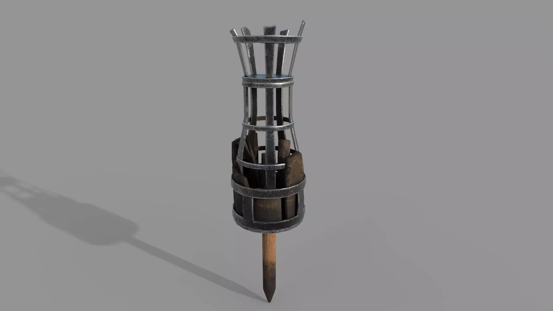 Torch Low-poly 3D model rocket launcher Low-poly 3D model_0
