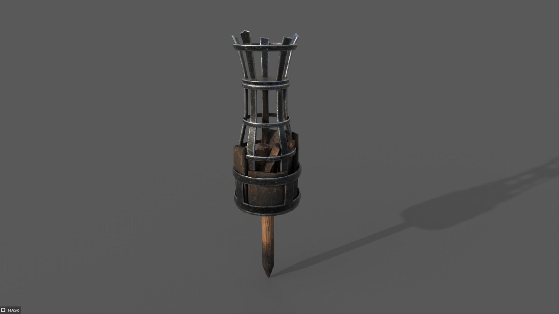Torch Low-poly 3D model rocket launcher Low-poly 3D model_1
