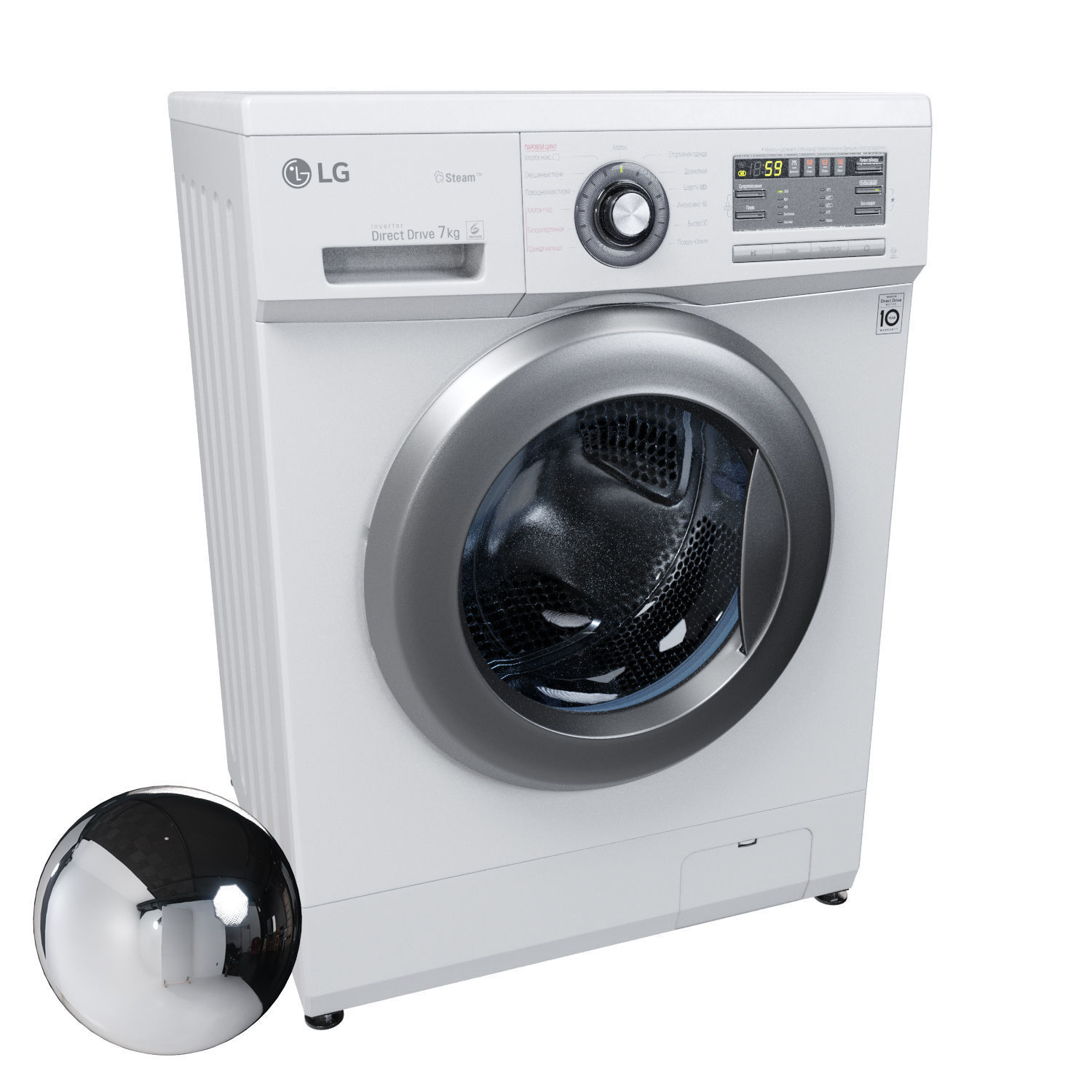 LG washing machine for visualization 3D model_10