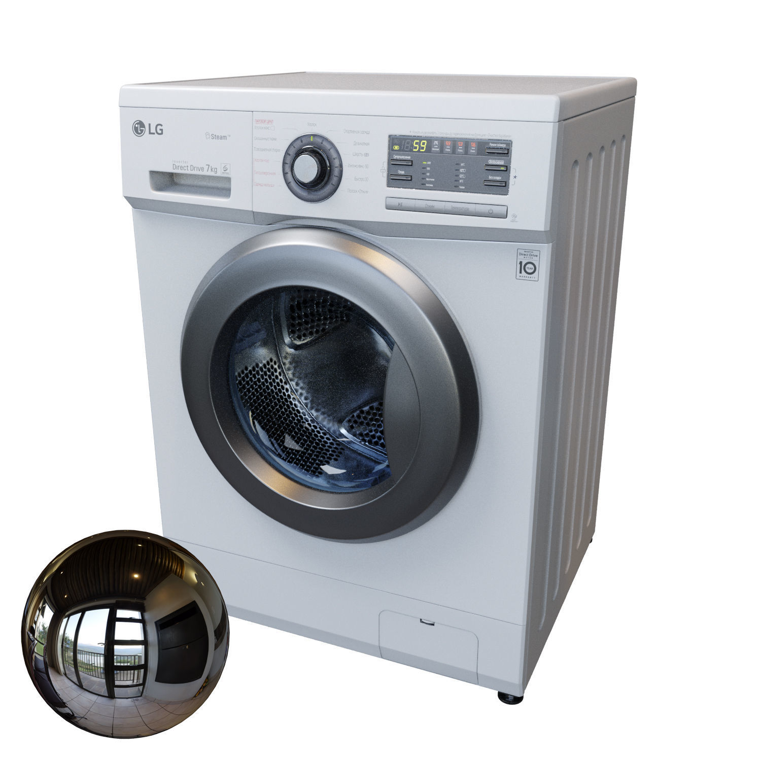 LG washing machine for visualization 3D model_6