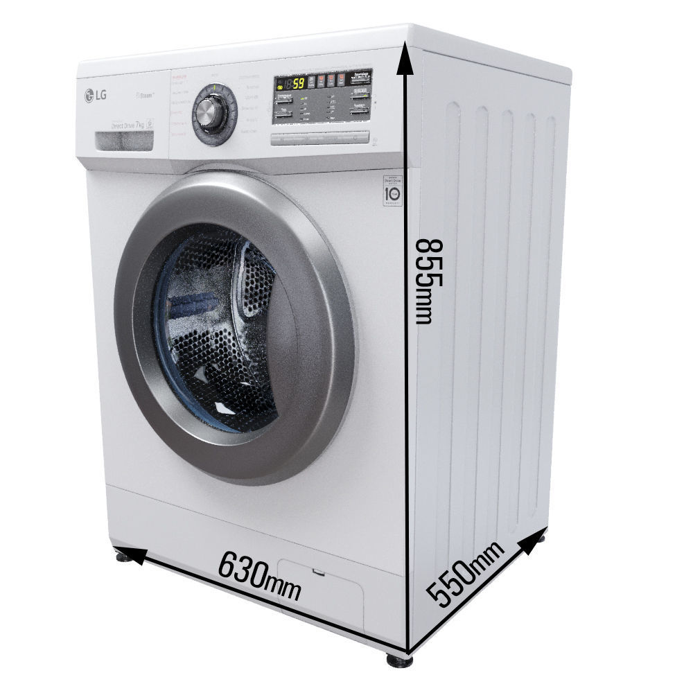 LG washing machine for visualization 3D model_13