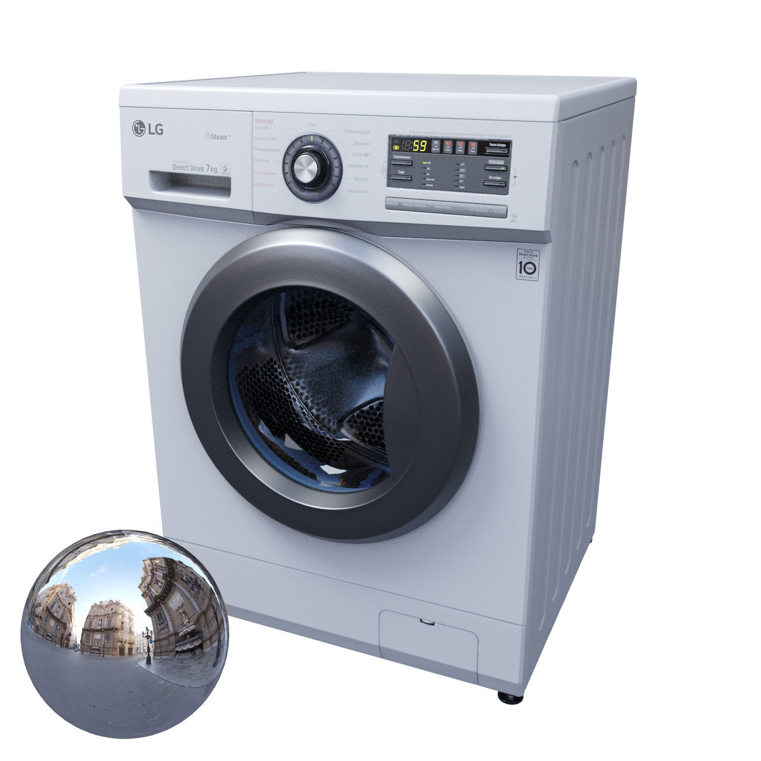 LG washing machine for visualization 3D model_8