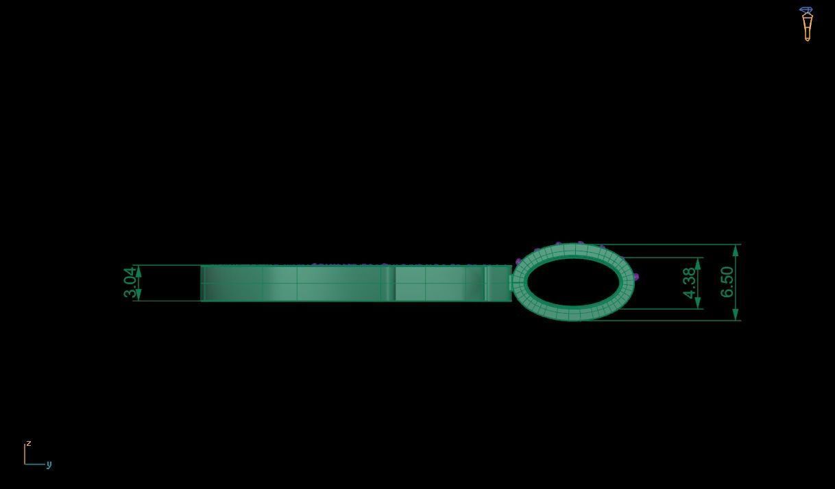 Hamsa Pendant  3D print model_3