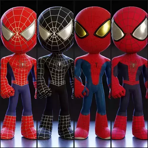 Teen Spidey Low-poly 3D model
