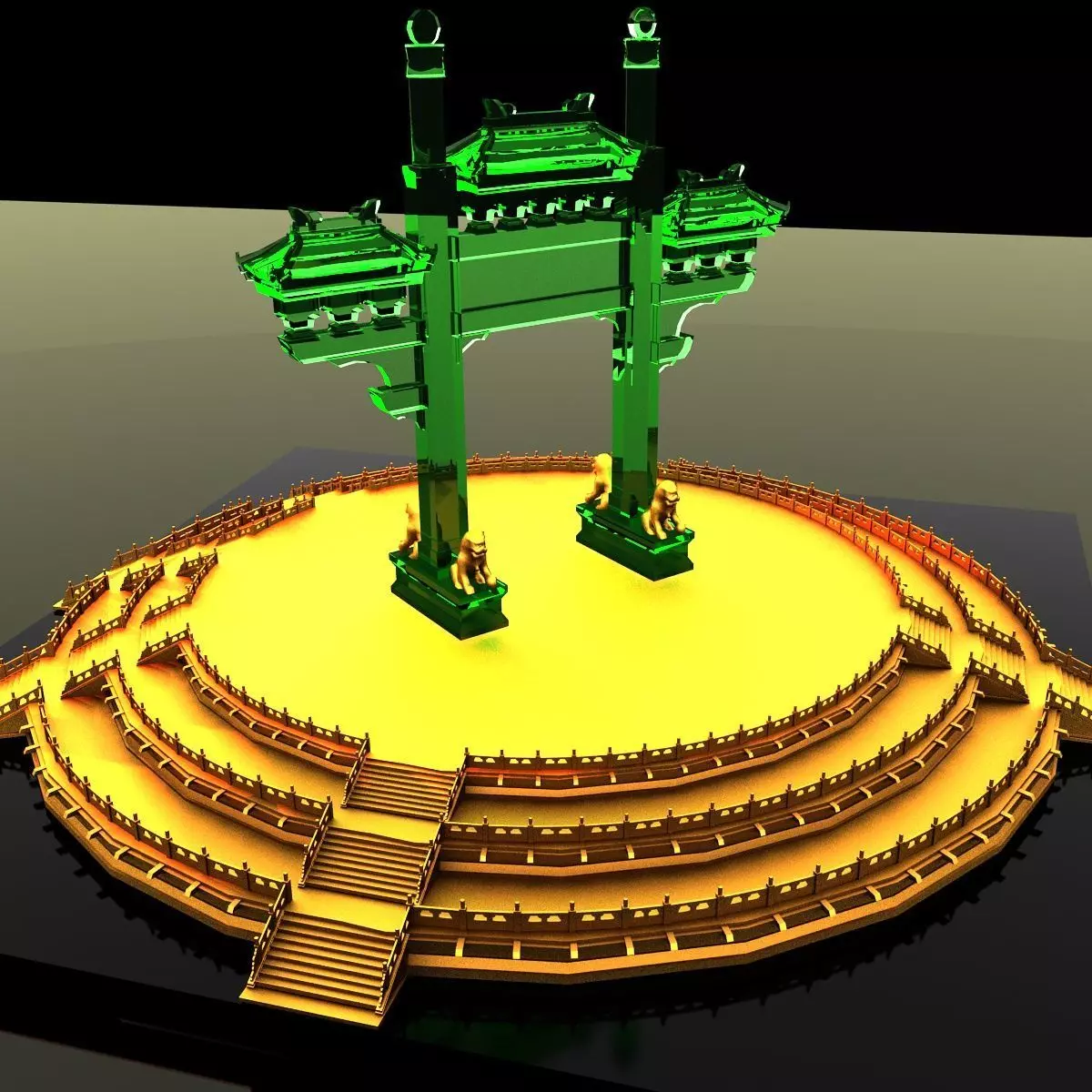 Chinese Gate 3D model