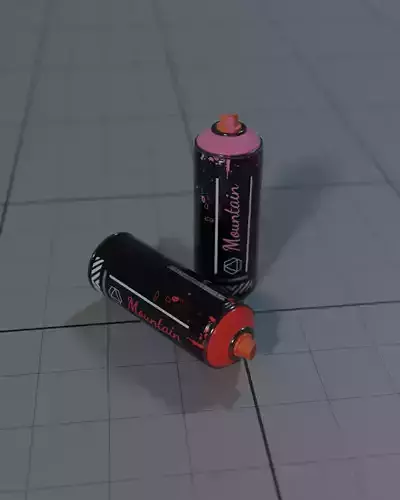 Spray Paint Can Low-poly 3D model