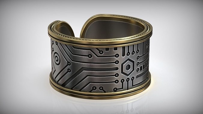 NFT Crypto Chip Adjustable Ring 3D print model