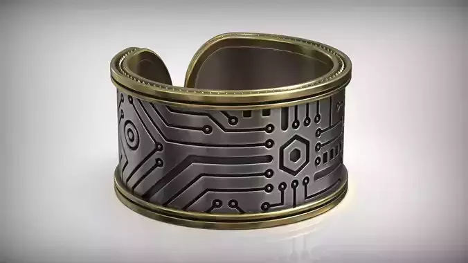 NFT Crypto Chip Adjustable Ring 3D print model