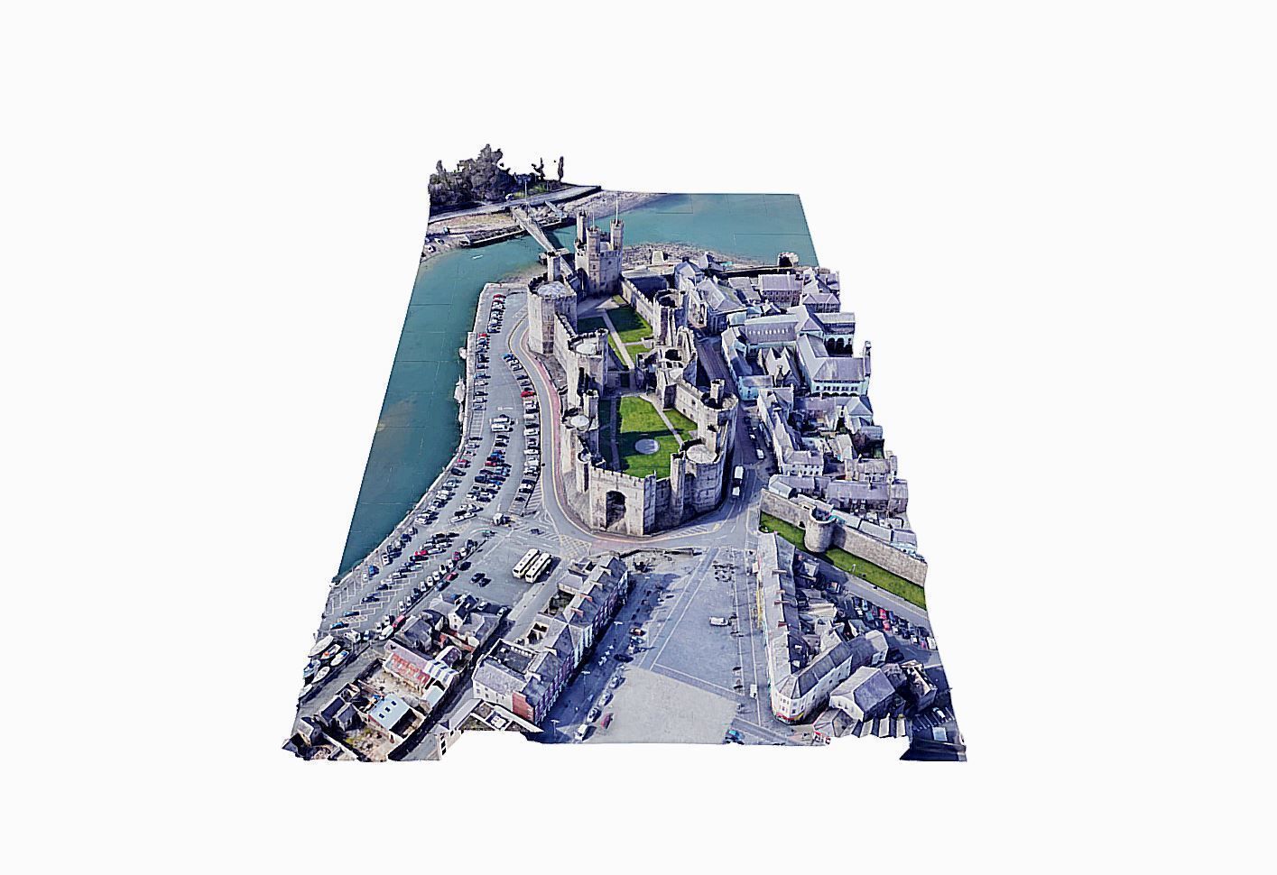Caernarfon Castle Low-poly 3D model_5