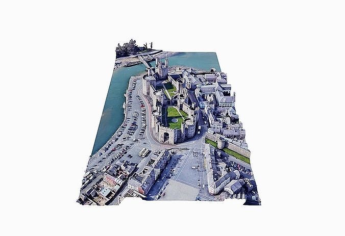 Caernarfon Castle Low-poly 3D model 6