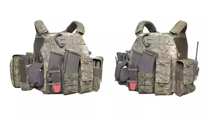 MILITARY WAS DCS Plate Carrier Vest V3 Low-poly 3D model