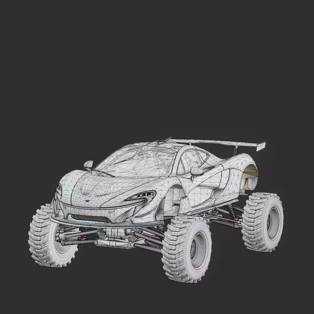 Monster McLaren Free low-poly 3D model