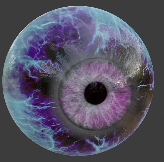 Realistic eye for Eevee  Low-poly 3D model_5