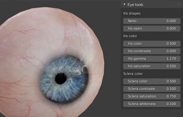 Realistic eye for Eevee  Low-poly 3D model_1