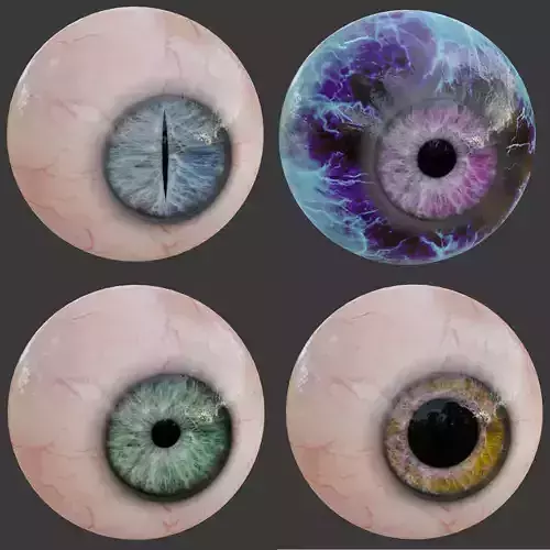 Realistic eye for Eevee  Low-poly 3D model