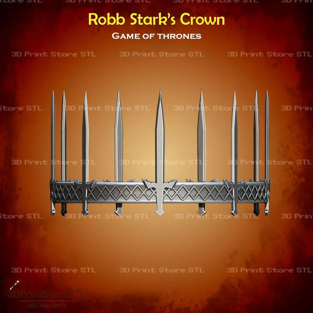 Robb Stark Crown Cosplay Game of Thrones - STL File Free 3D print model